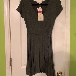 Grey Wrap Dress